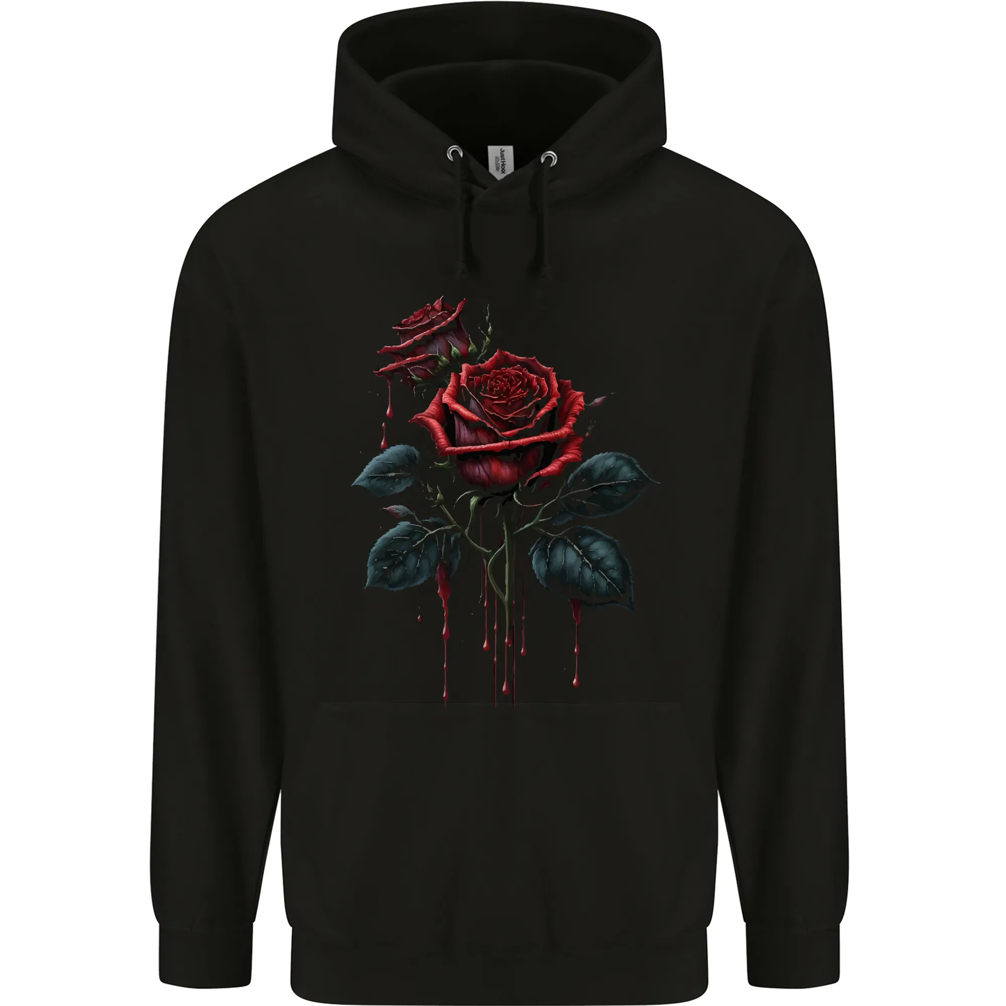 2 Roses Dripping With Blood Gothic Goth Childrens Kids Hoodie