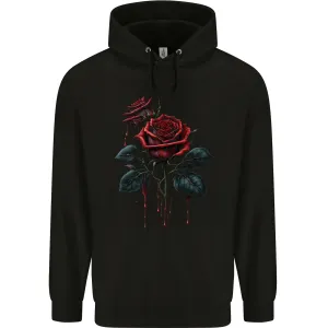 2 Roses Dripping With Blood Gothic Goth Childrens Kids Hoodie