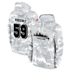 #59 Kuechly Salute to Players Hoodie Carolina Panthers Fashion Fan Hoodies Fall Fleece Tops American Football Fan Gifts