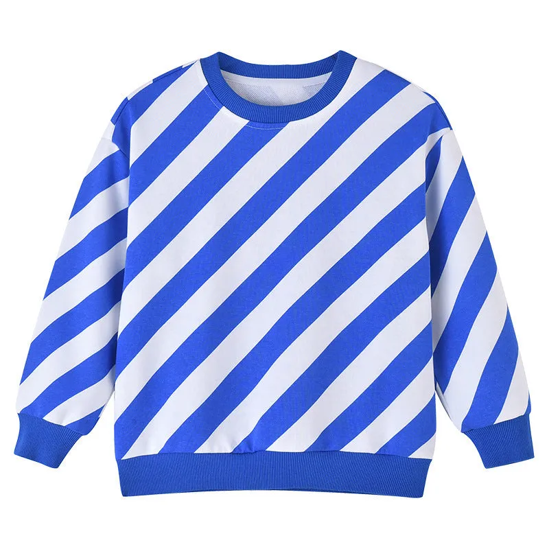 Baby Boy And Girl Striped Pattern Long Sleeve O-Collar Hoodies by MyKids-USA™