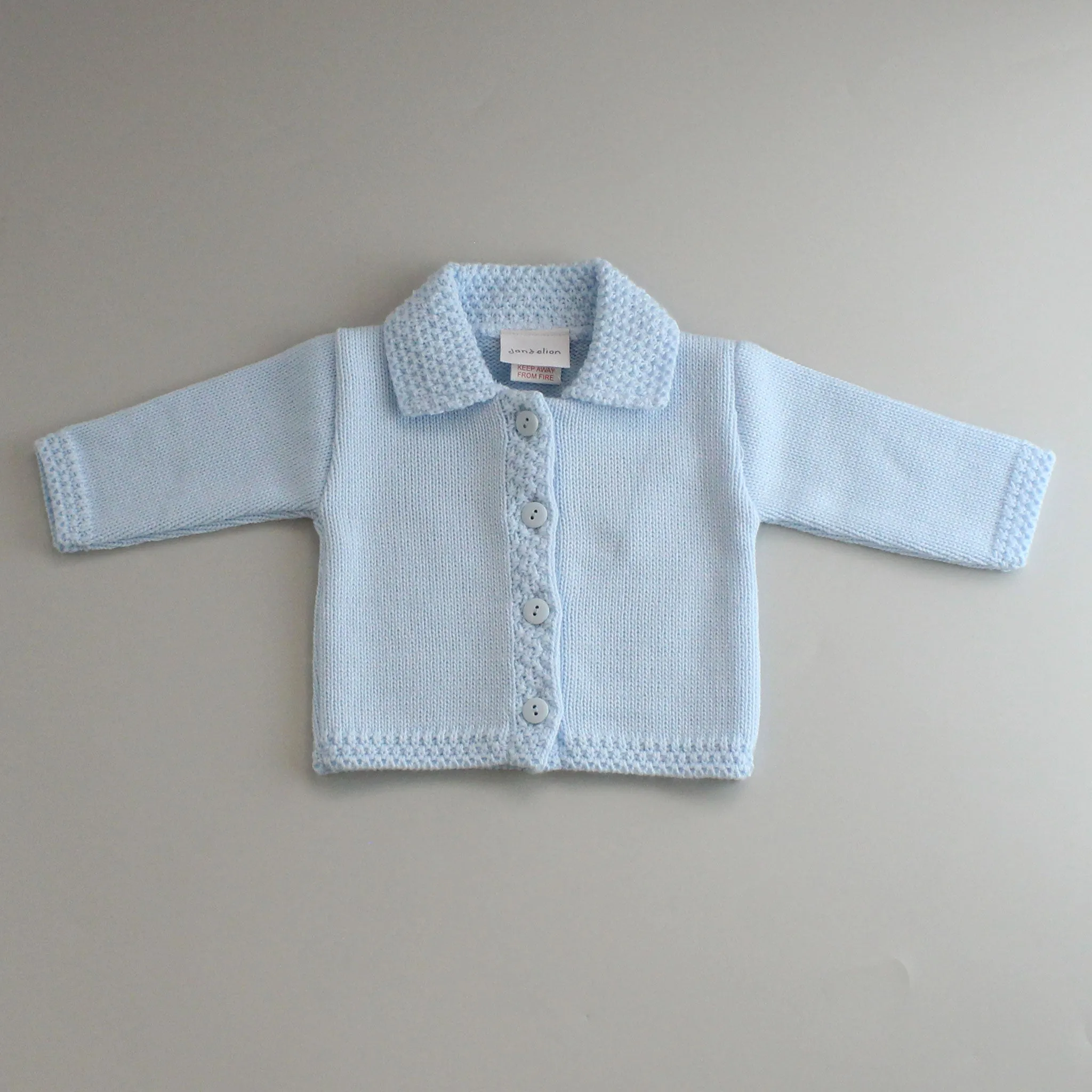 Baby Boys Cardigan With Collar - Blue