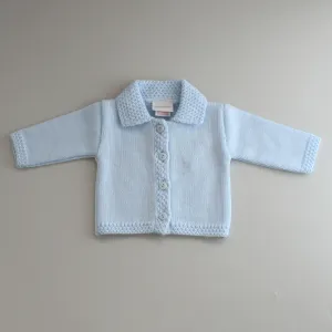 Baby Boys Cardigan With Collar - Blue