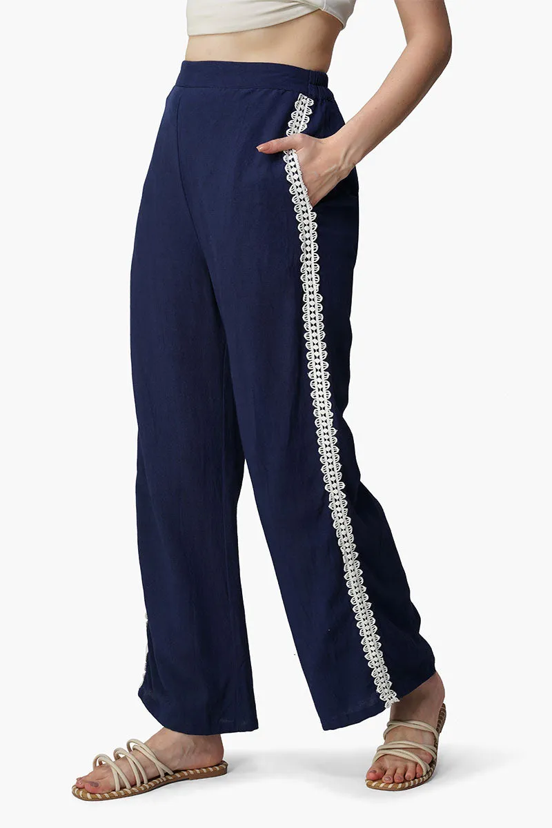 Blue Catherine Lace Pants