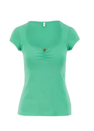 Blutsgeschwister Logo Shortsleeve Feminine Simply Green