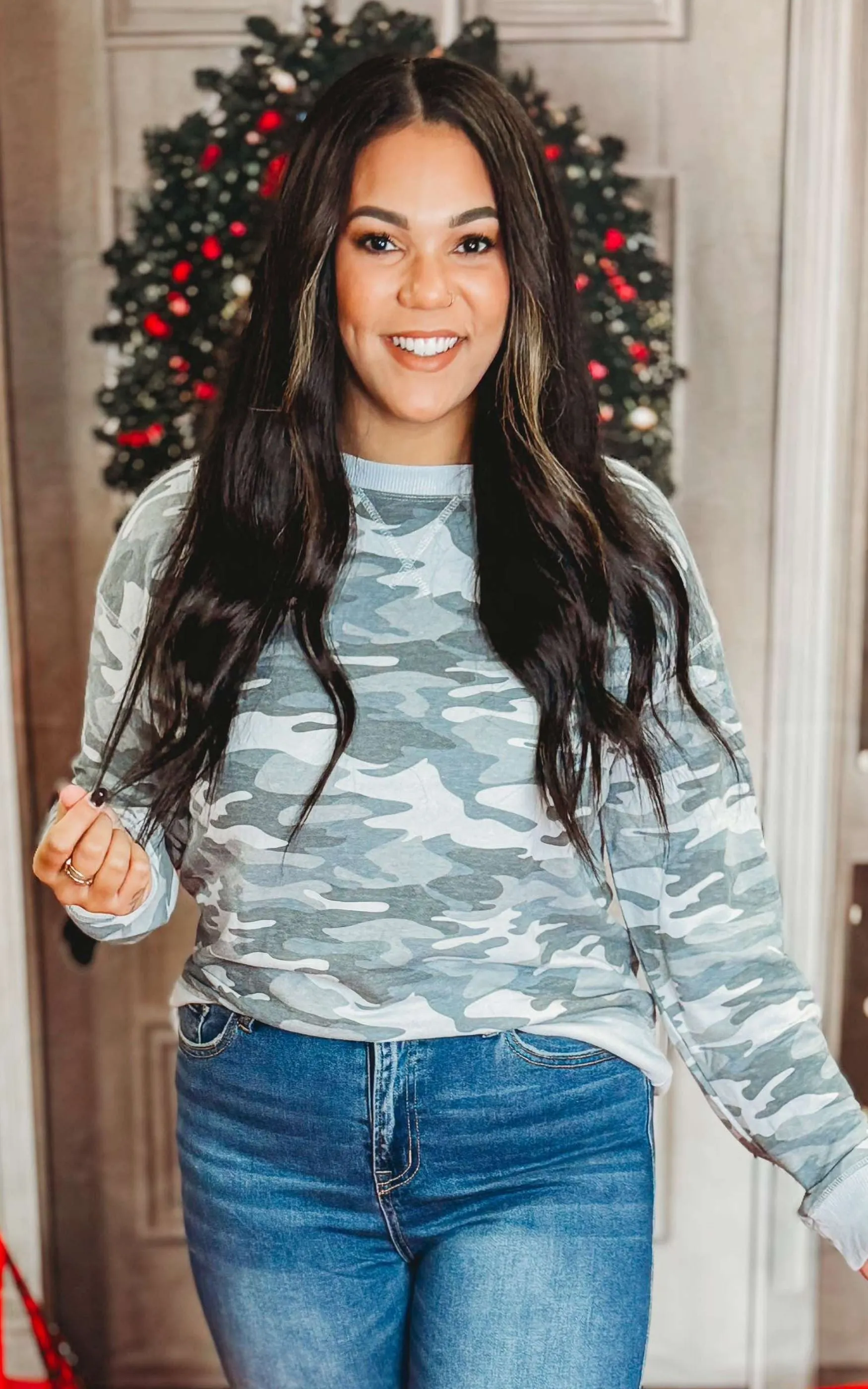 Camo French Terry Sweatshirt**DEAL- COUPON EXCLUDED