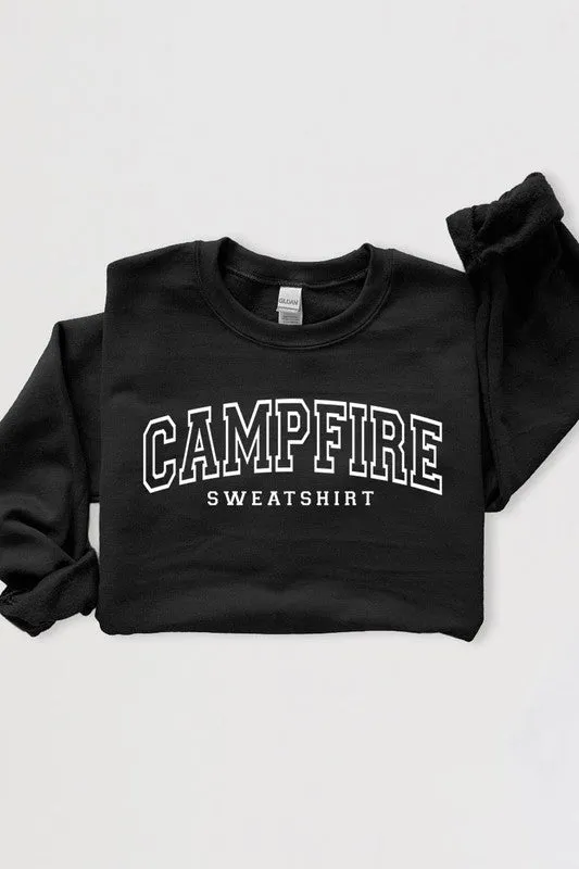 Campfire Sweatshirt Graphic Fleece Sweatshirts