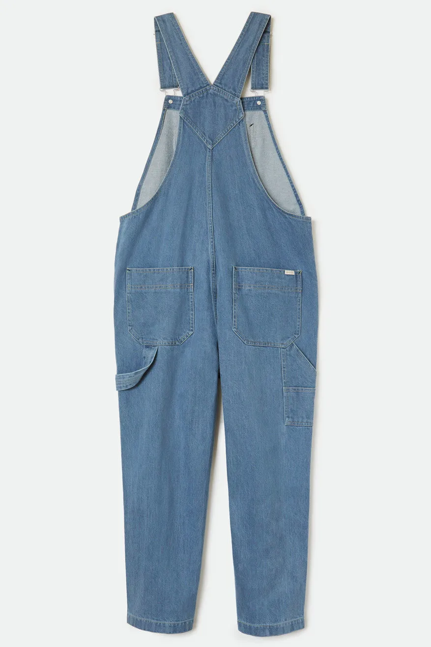 Christina Crop Overall - 70s Blue