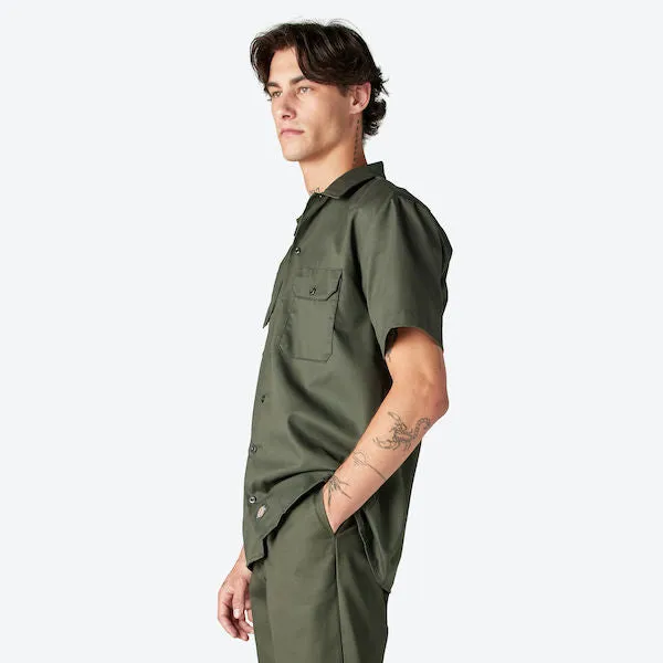 Dickies Short Sleeve Work Shirt - Olive Green