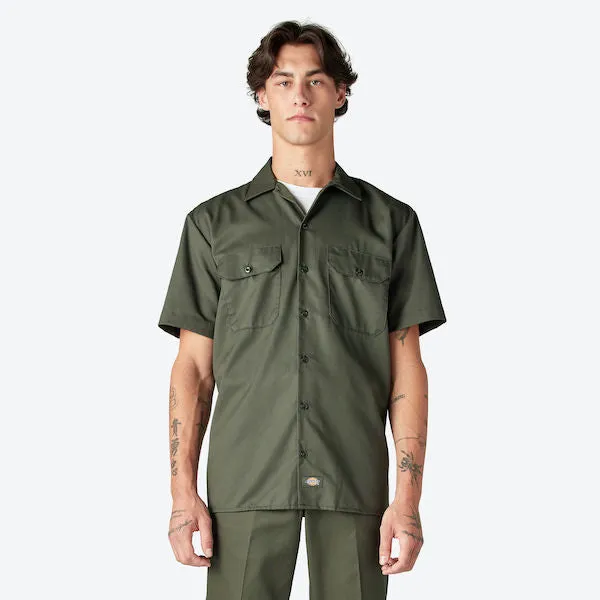 Dickies Short Sleeve Work Shirt - Olive Green