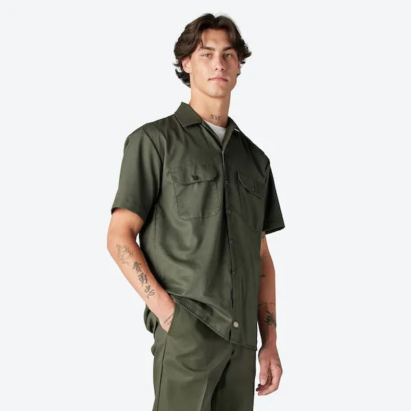 Dickies Short Sleeve Work Shirt - Olive Green