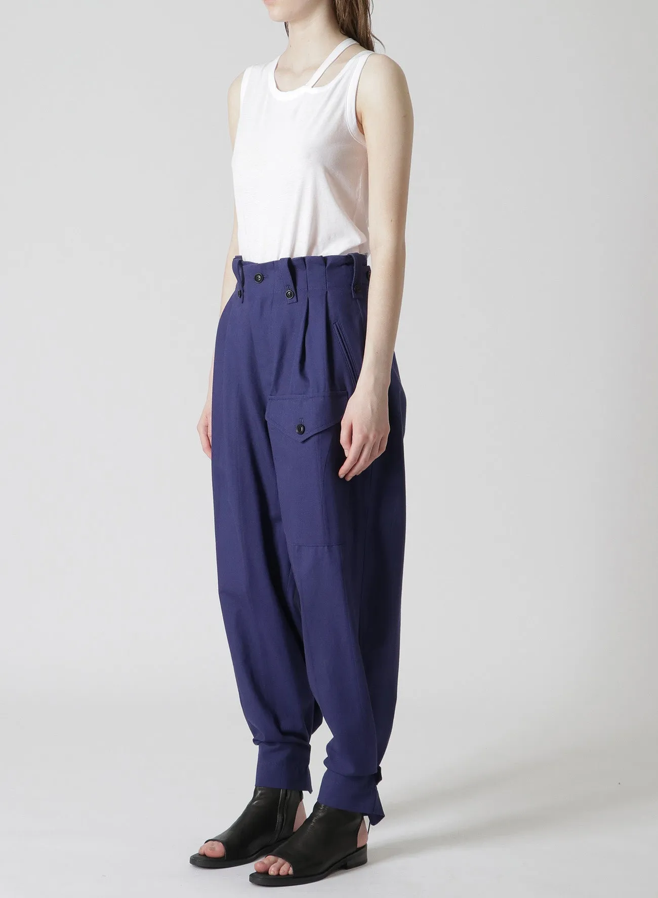 DOBBY CHINO PANTS WITH LEFT FLAP POCKET