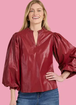 Ellery Pleather Top