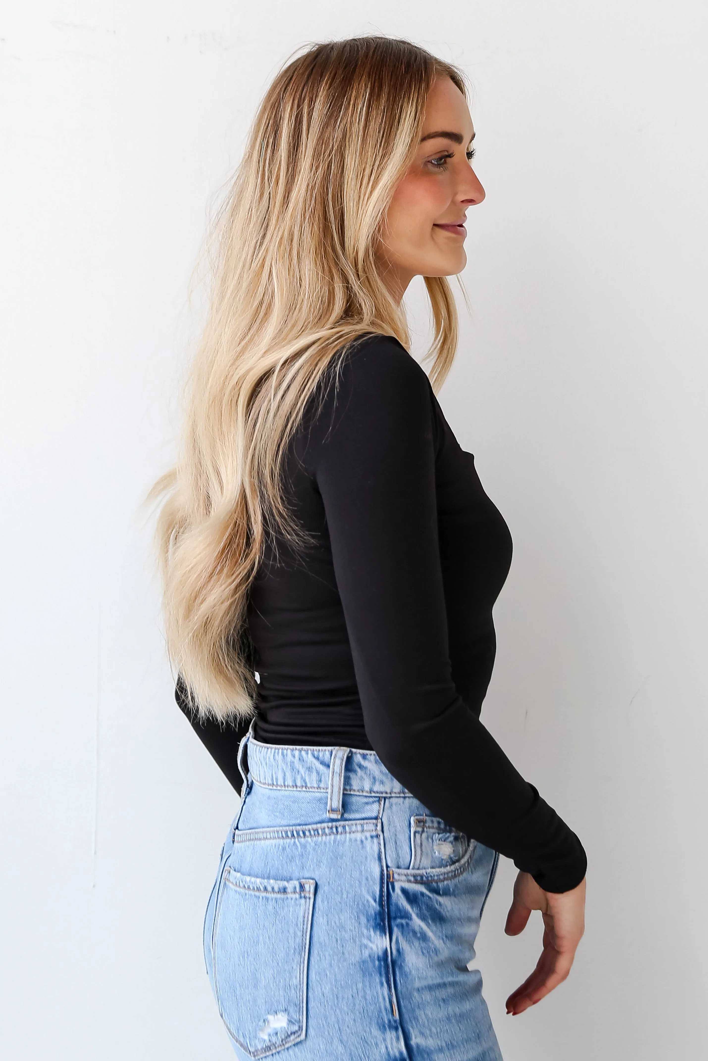 FINAL SALE - Sabrina Square Neck Bodysuit