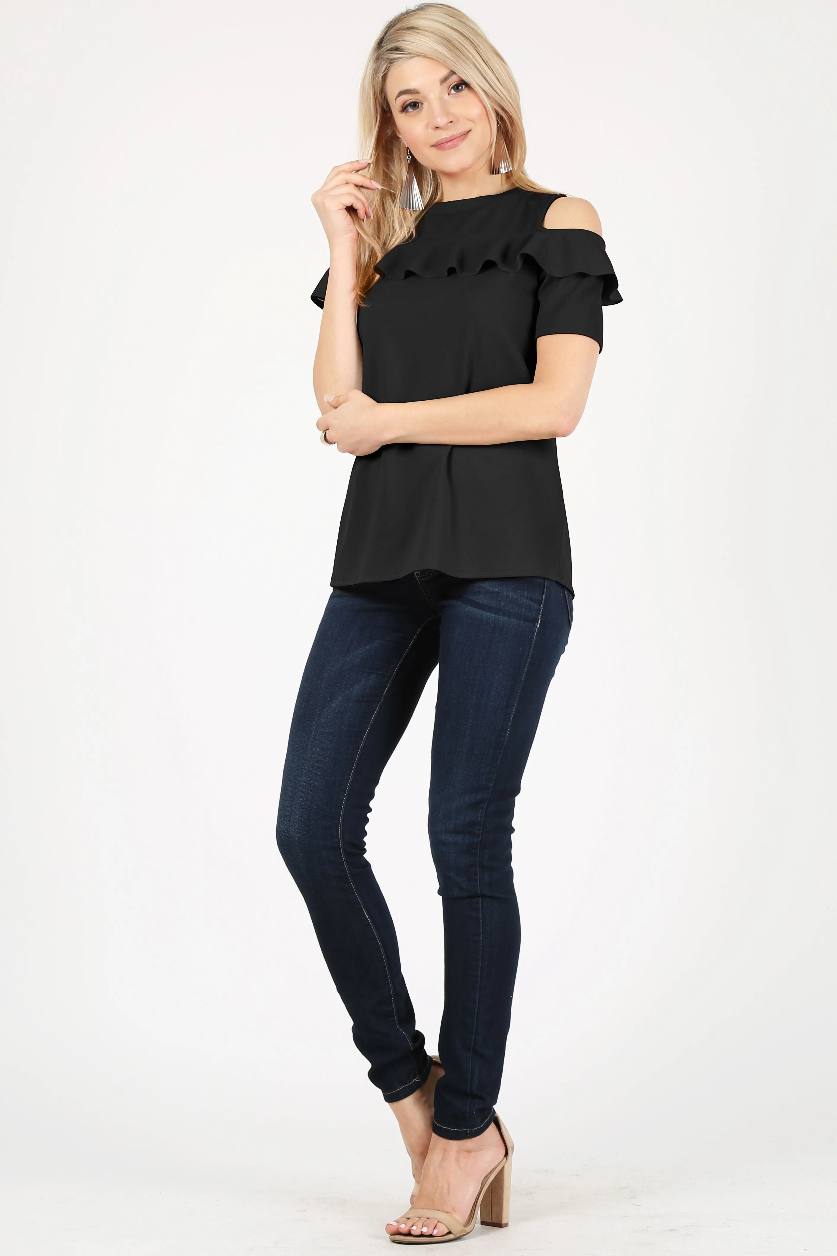 Flash the Shoulders Frill Top