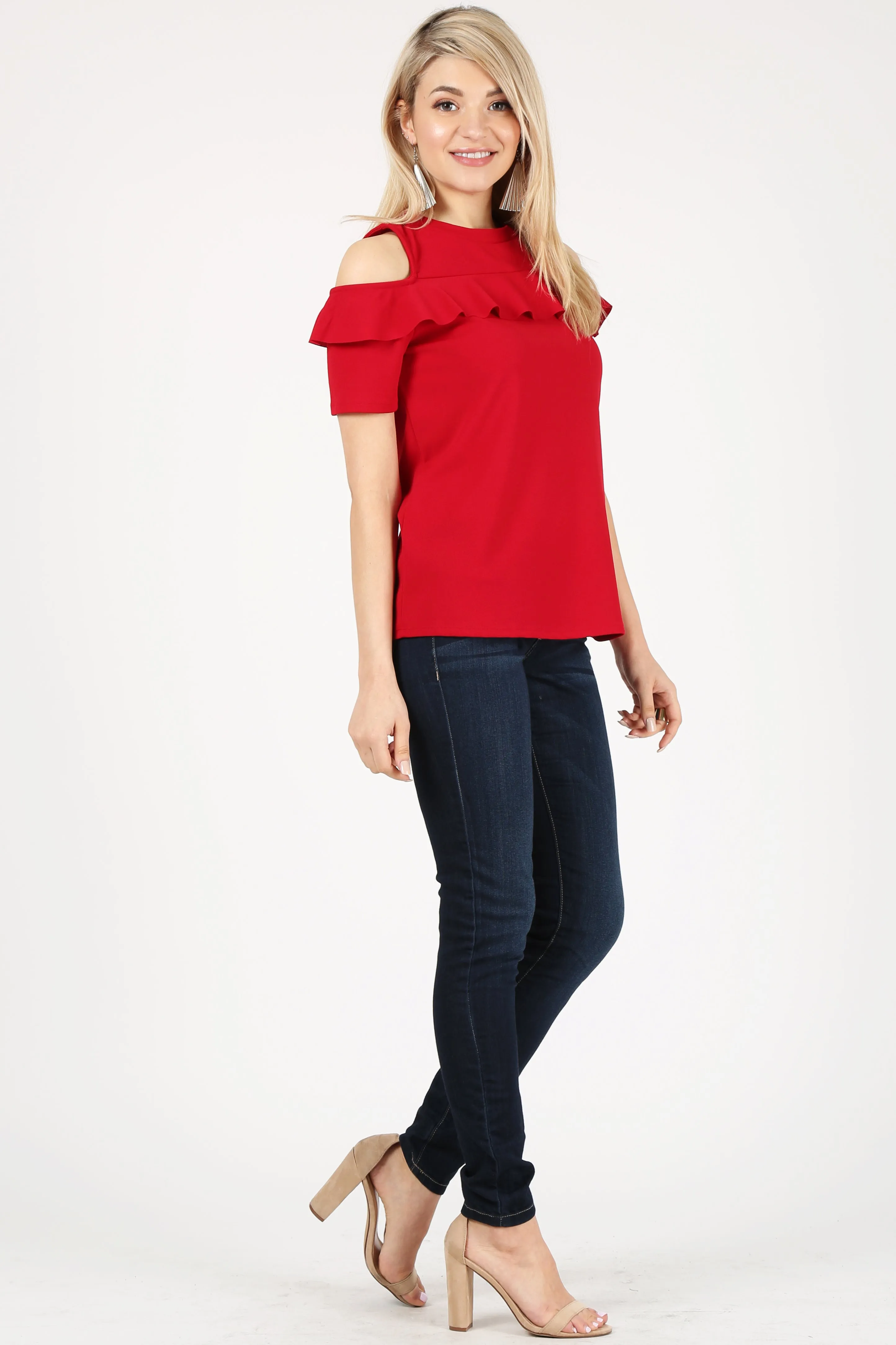 Flash the Shoulders Frill Top