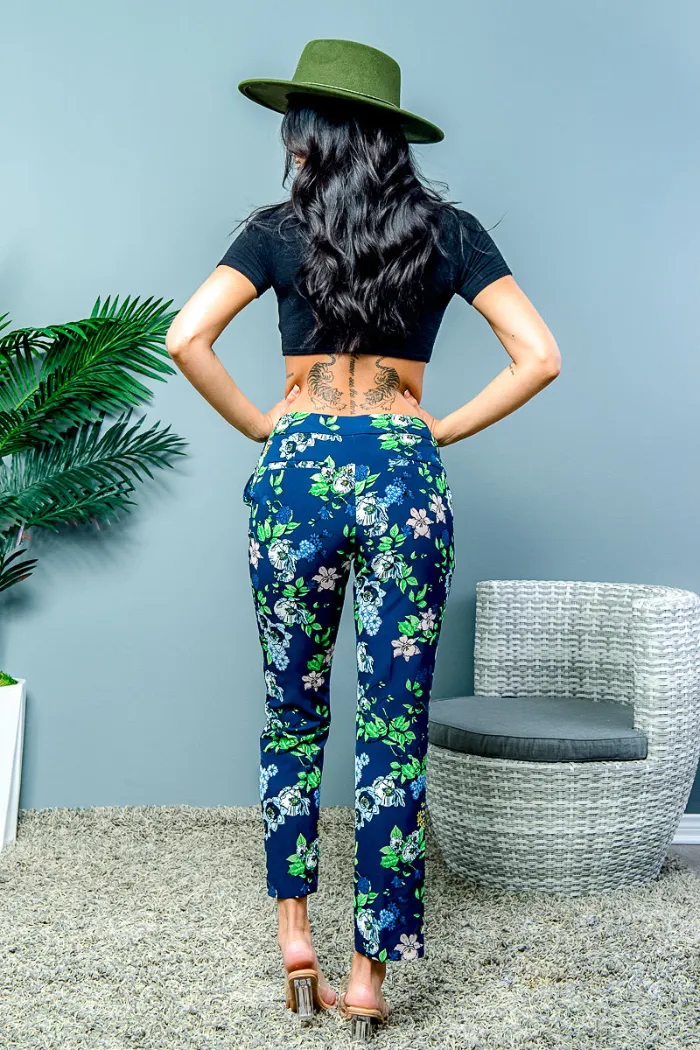 Floral Cropped pants