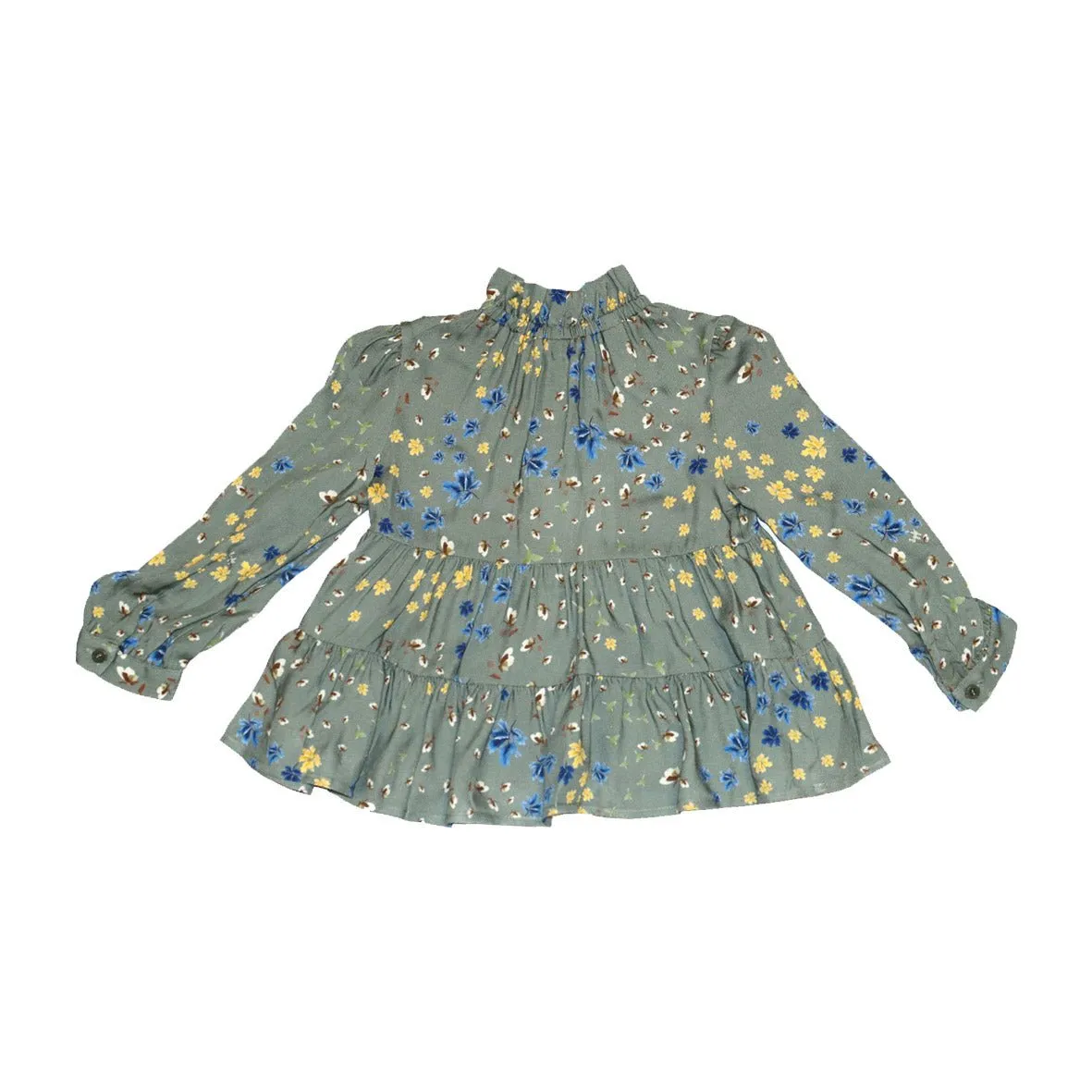 Floral Print Panelled Blouse