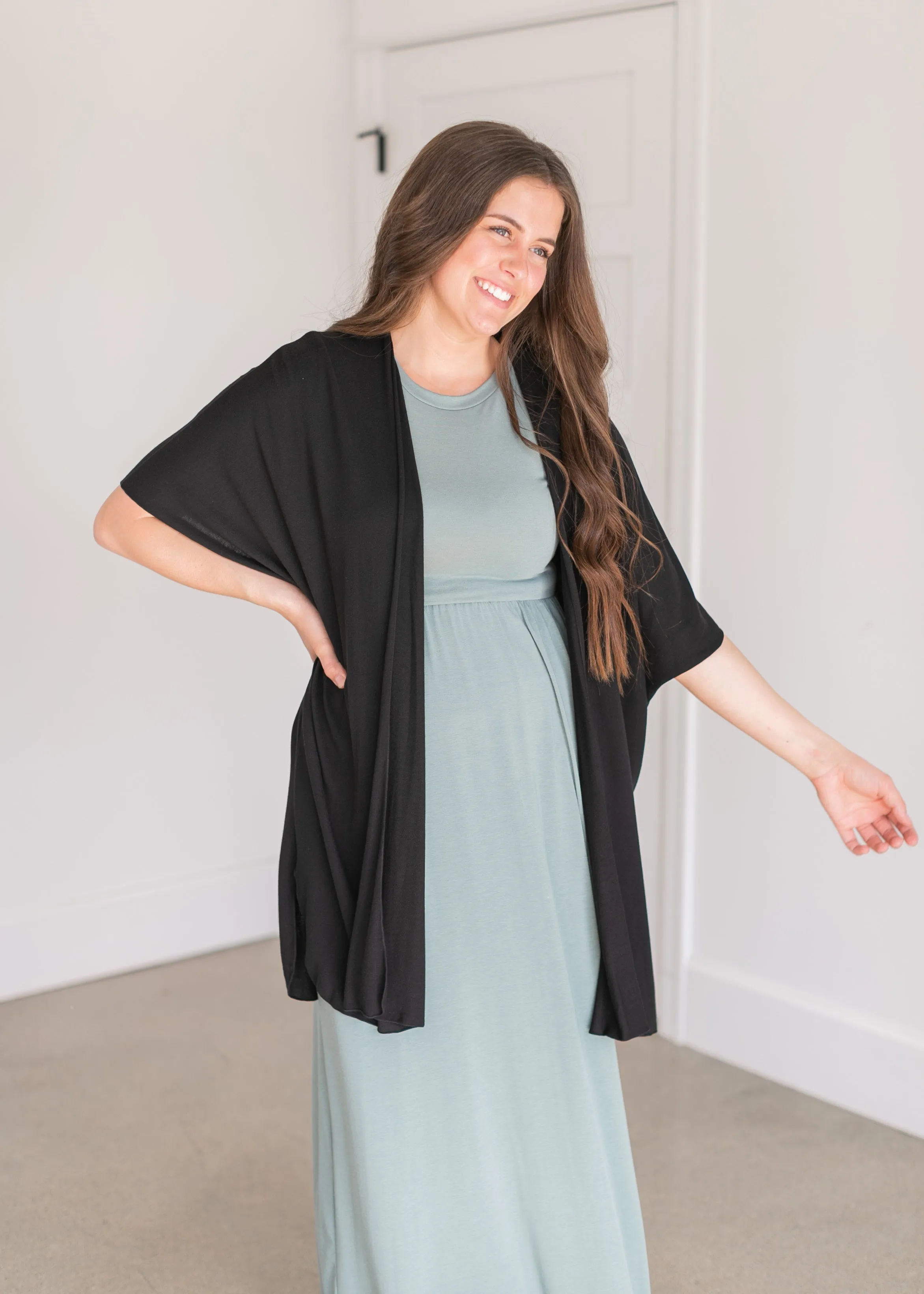 Flutter Sleeve  Open Front Cardigan - FINAL SALE