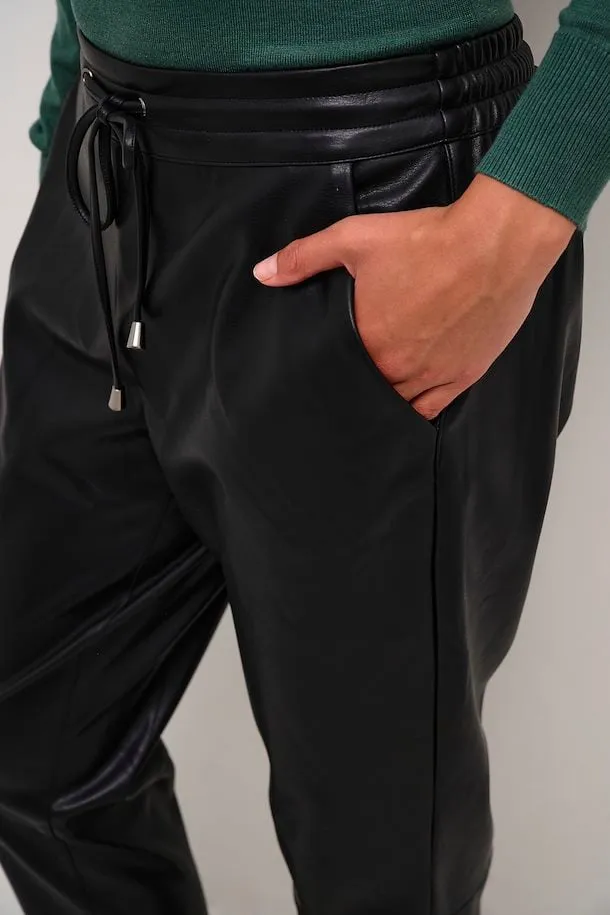 Kaffe Villa Pants 7/8 in Black Deep