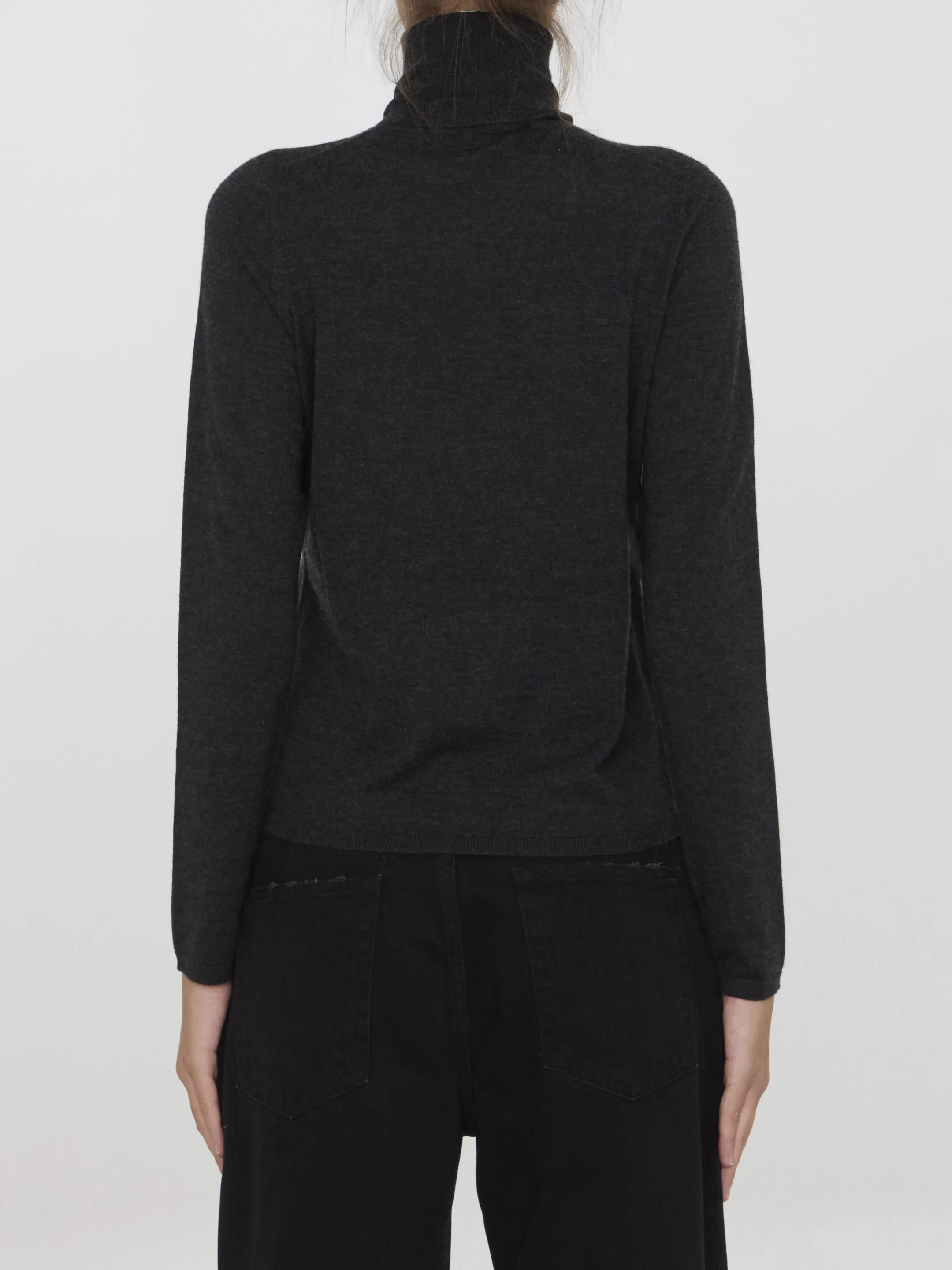 Max Mara Adda Turtleneck Sweater In Dark Gray