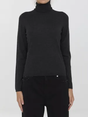 Max Mara Adda Turtleneck Sweater In Dark Gray