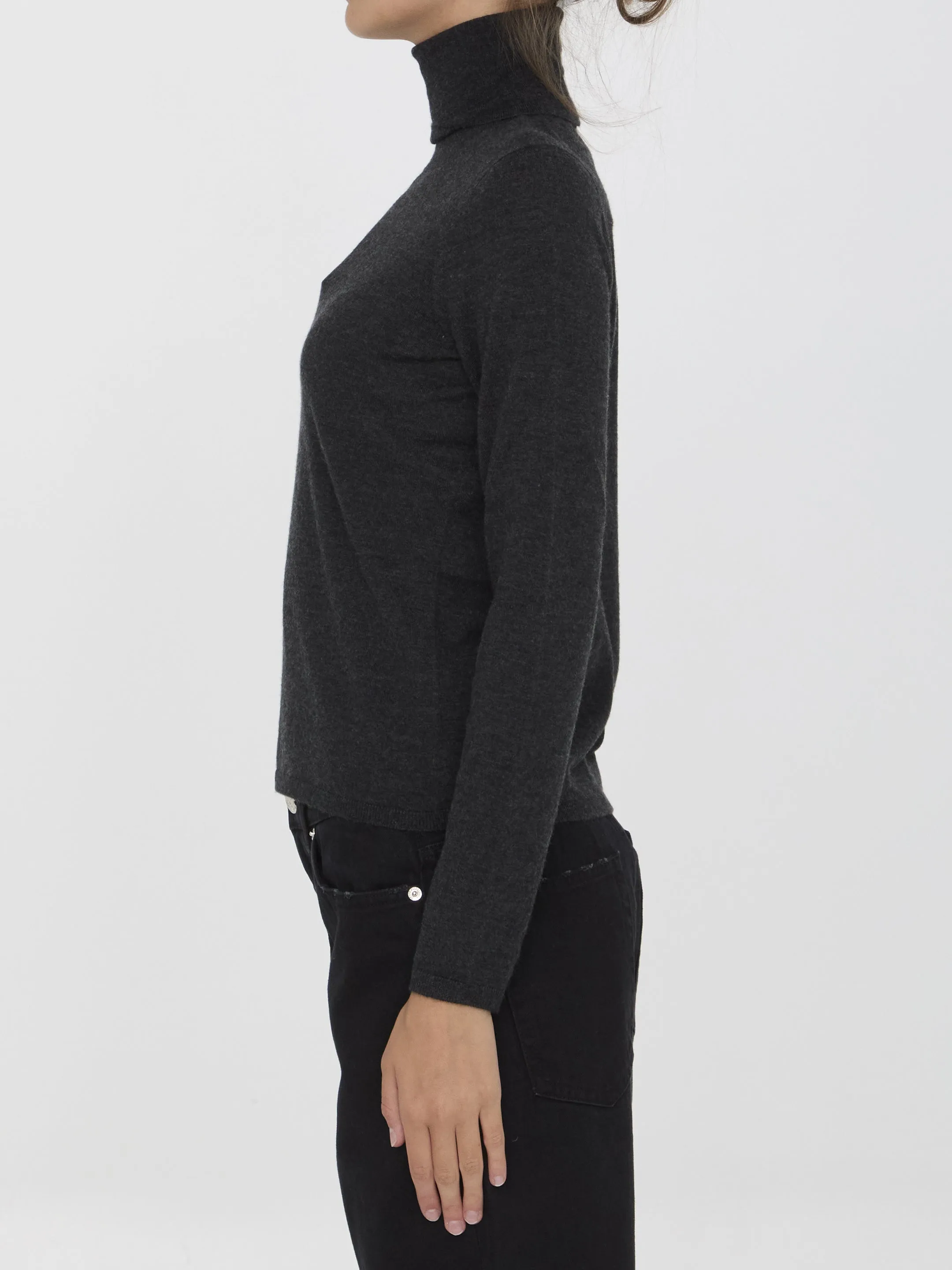 Max Mara Adda Turtleneck Sweater In Dark Gray