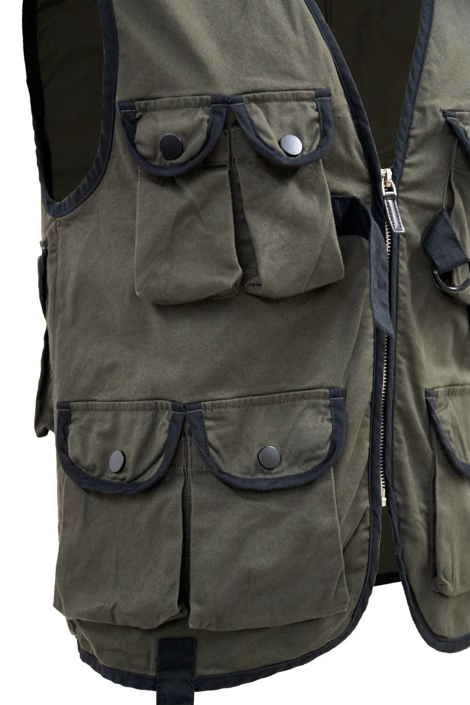 Men's Woven Multi Cargo Pocket Utility Vest