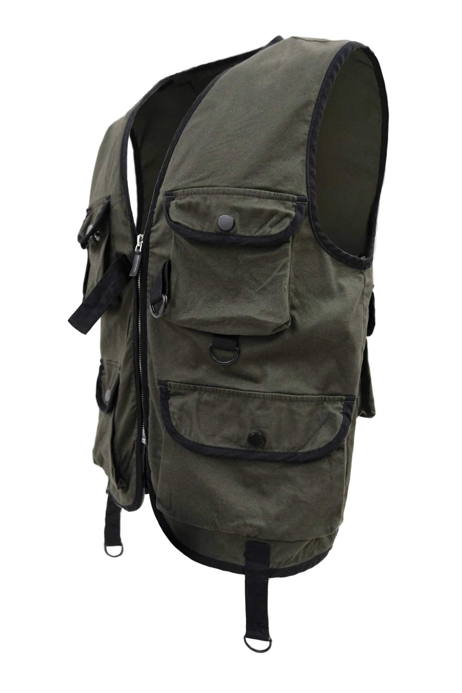 Men's Woven Multi Cargo Pocket Utility Vest