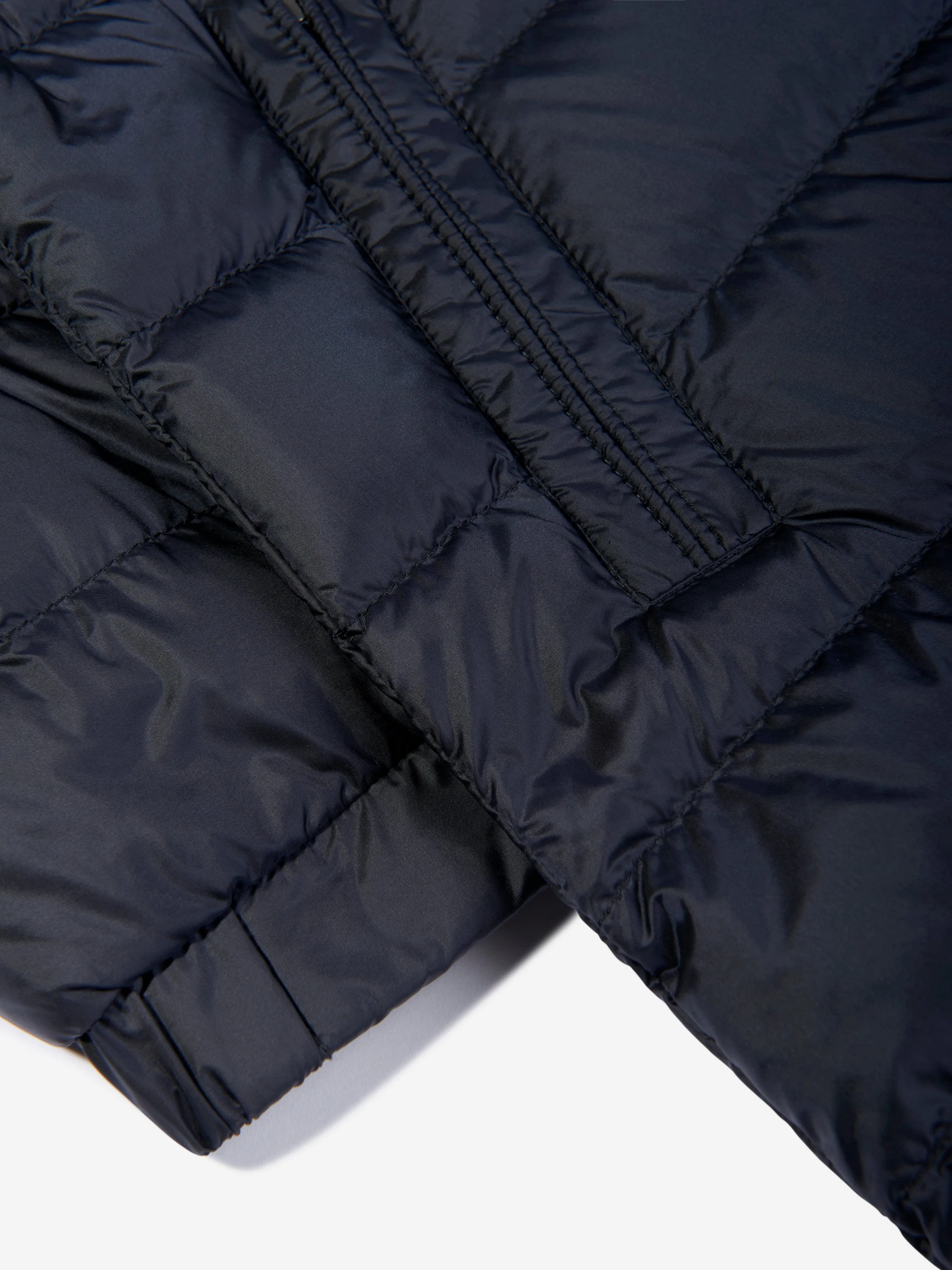 Moncler Enfant Girls Down Padded Meillon Long Parka in Navy