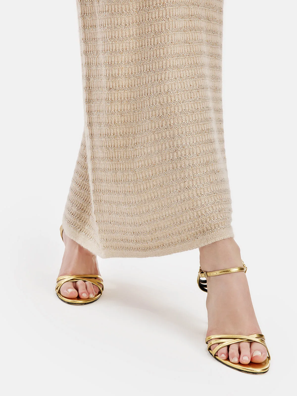 New Zealand Cashmere-Gold Blend Skirt