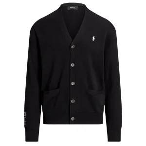 Performance Cotton-Blend Cardigan Polo Black - SS24