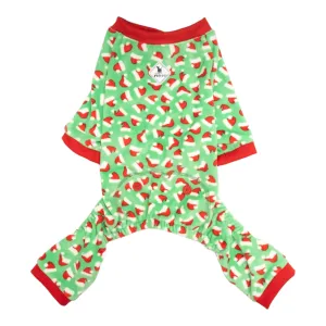 Santa Hats Fleece Dog Jammies