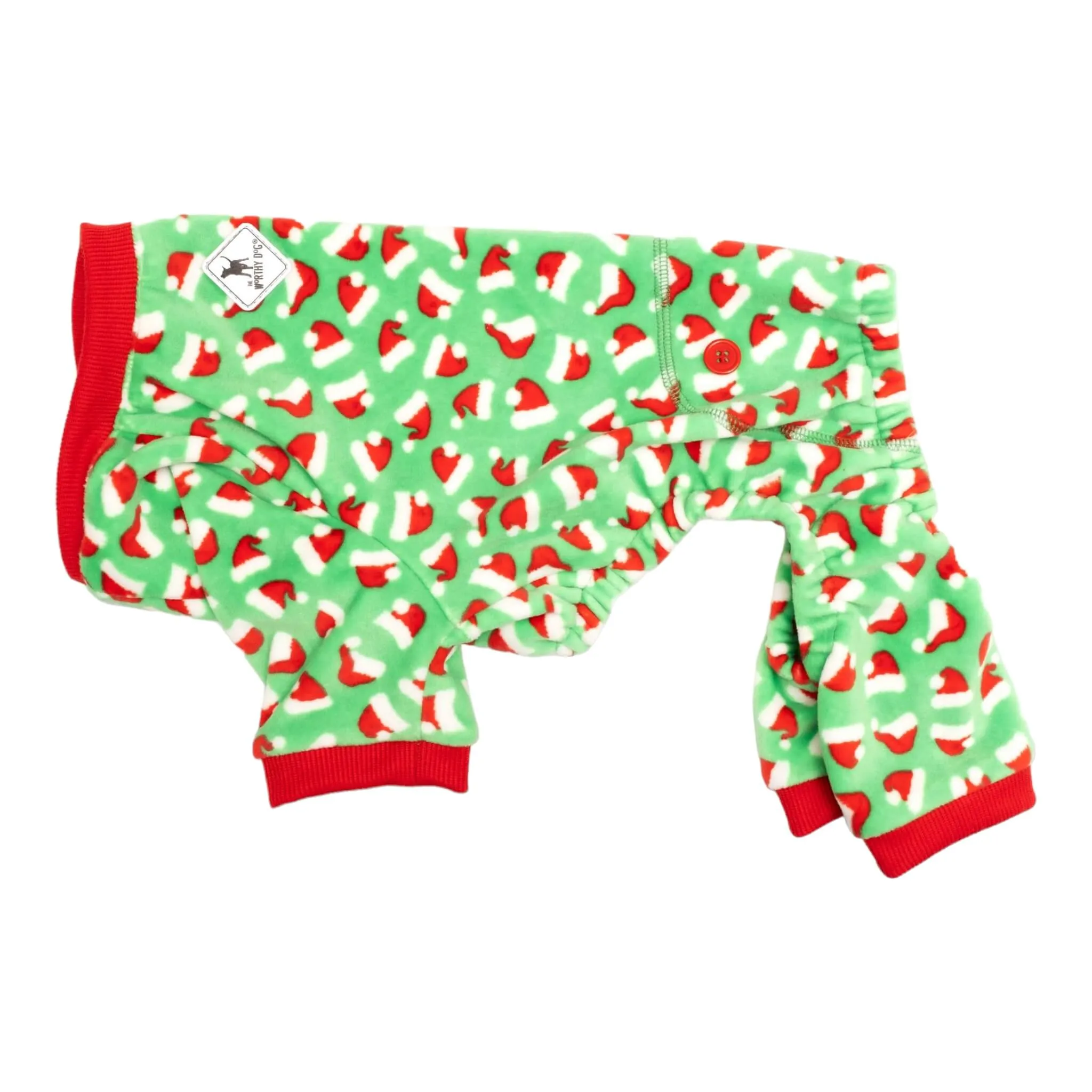 Santa Hats Fleece Dog Jammies