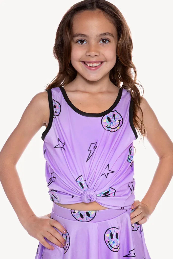 Simply Soft Cross-Back Tank - Violet Smile Bolts