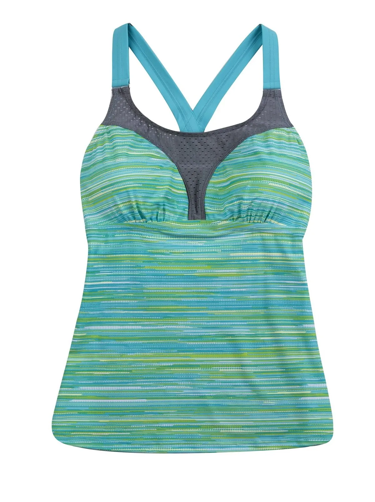 Sunset Strip Mesh Strap Tankini Top