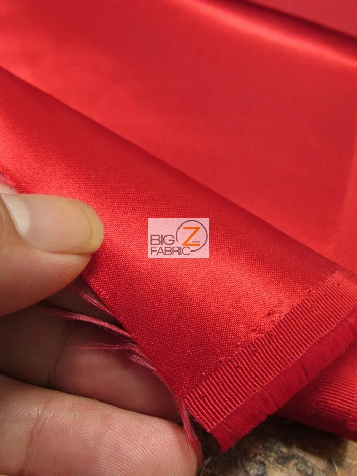 Super Heavy Solid Japanese Satin Fabric / Red / Sold By The Yard