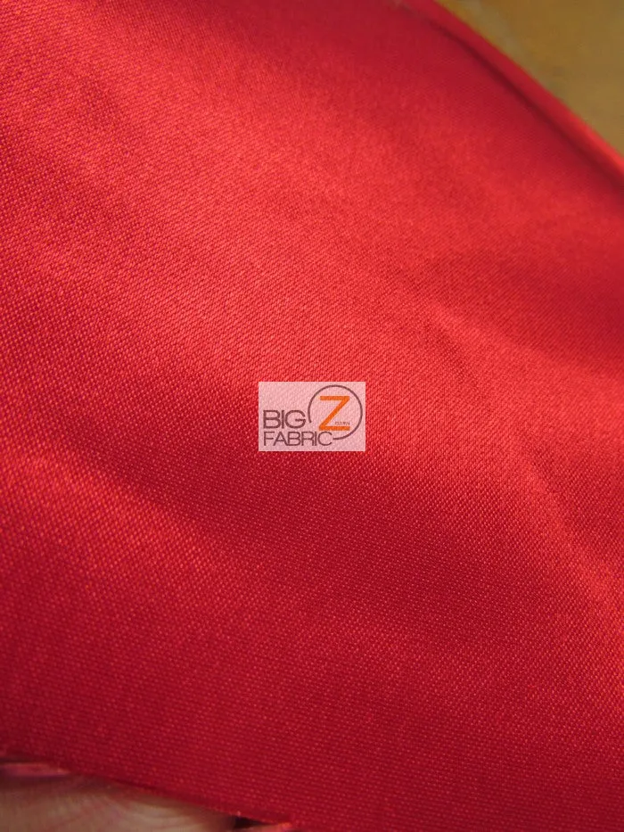 Super Heavy Solid Japanese Satin Fabric / Red / Sold By The Yard