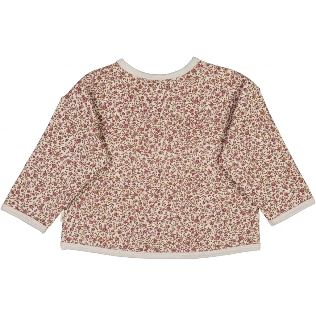 Sweat Cardigan Milla - morning dove flowers