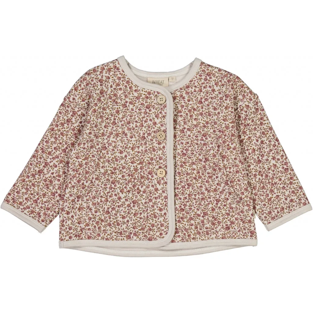 Sweat Cardigan Milla - morning dove flowers