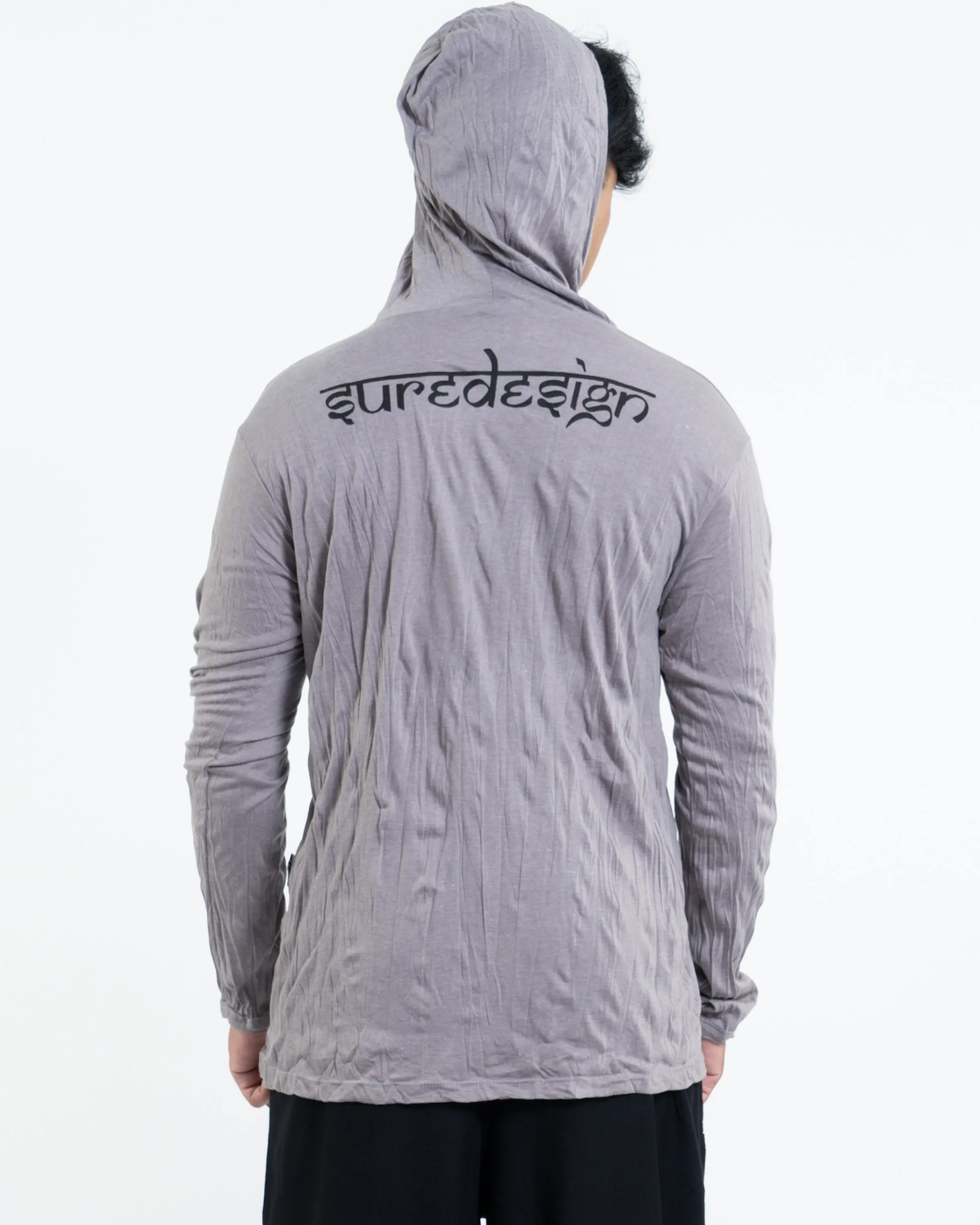 Unisex Buddha Chakra Hoodie in Gray