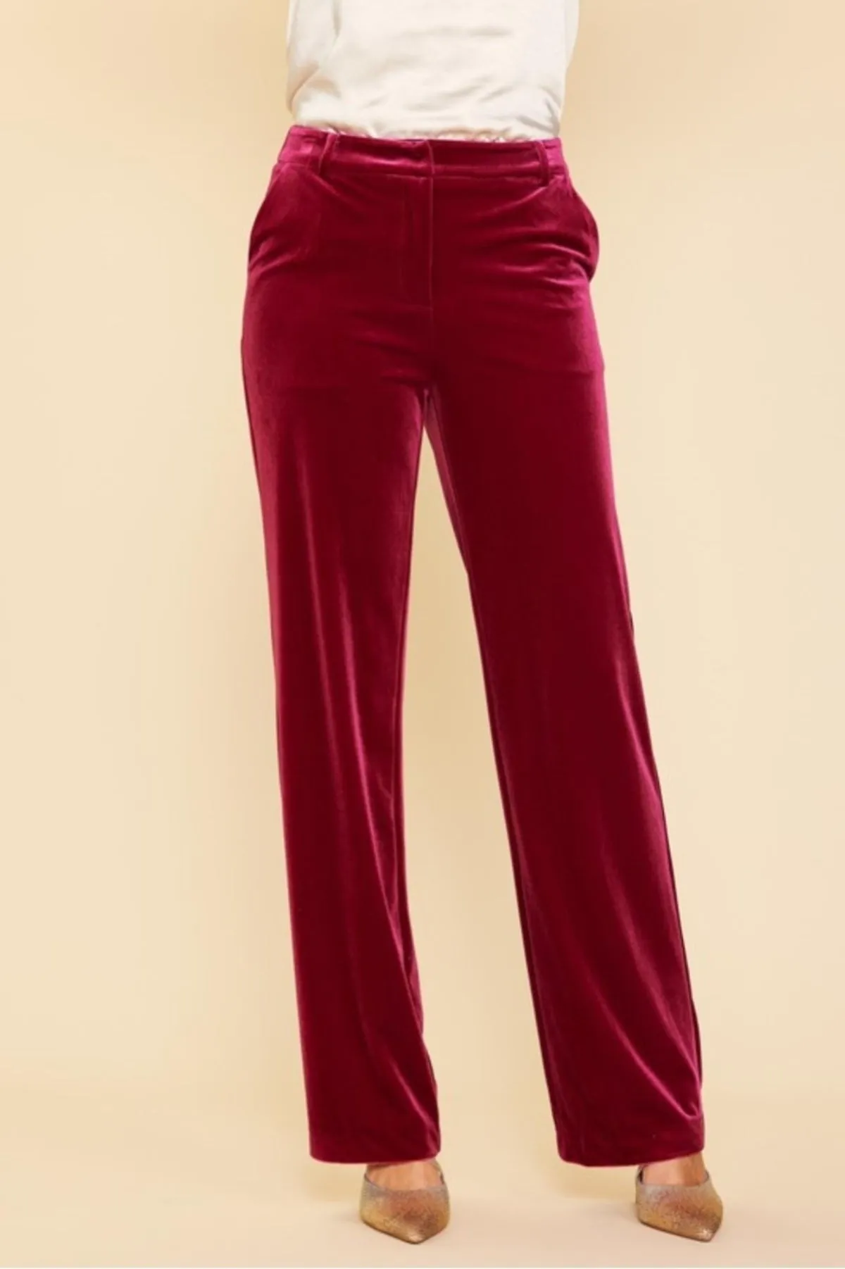 Velvet Straight Fit Pants