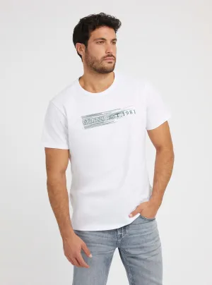 White Logo Embroidered T-Shirt