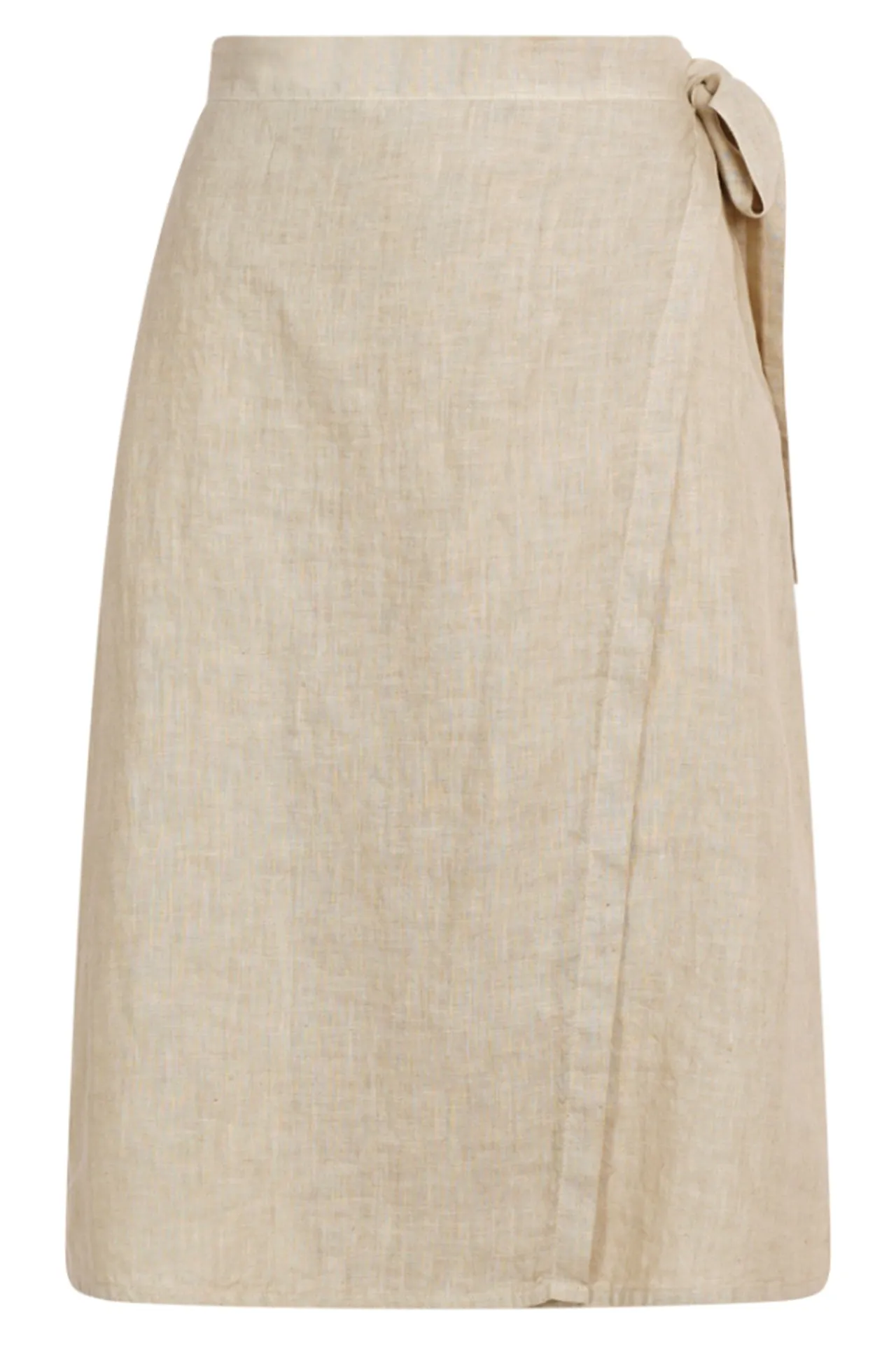 Wrap Style Linen Skirt