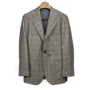 x Sartoria Carrara x Fox: Sport coat in Old Silver, Naval Blue & Copper gun club wool